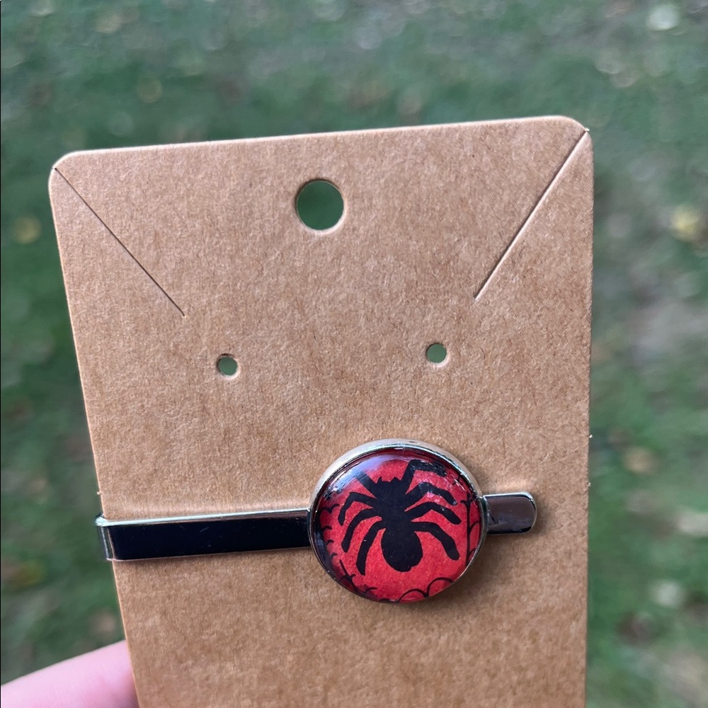 Upcycled Spider-Man comic book tie clip